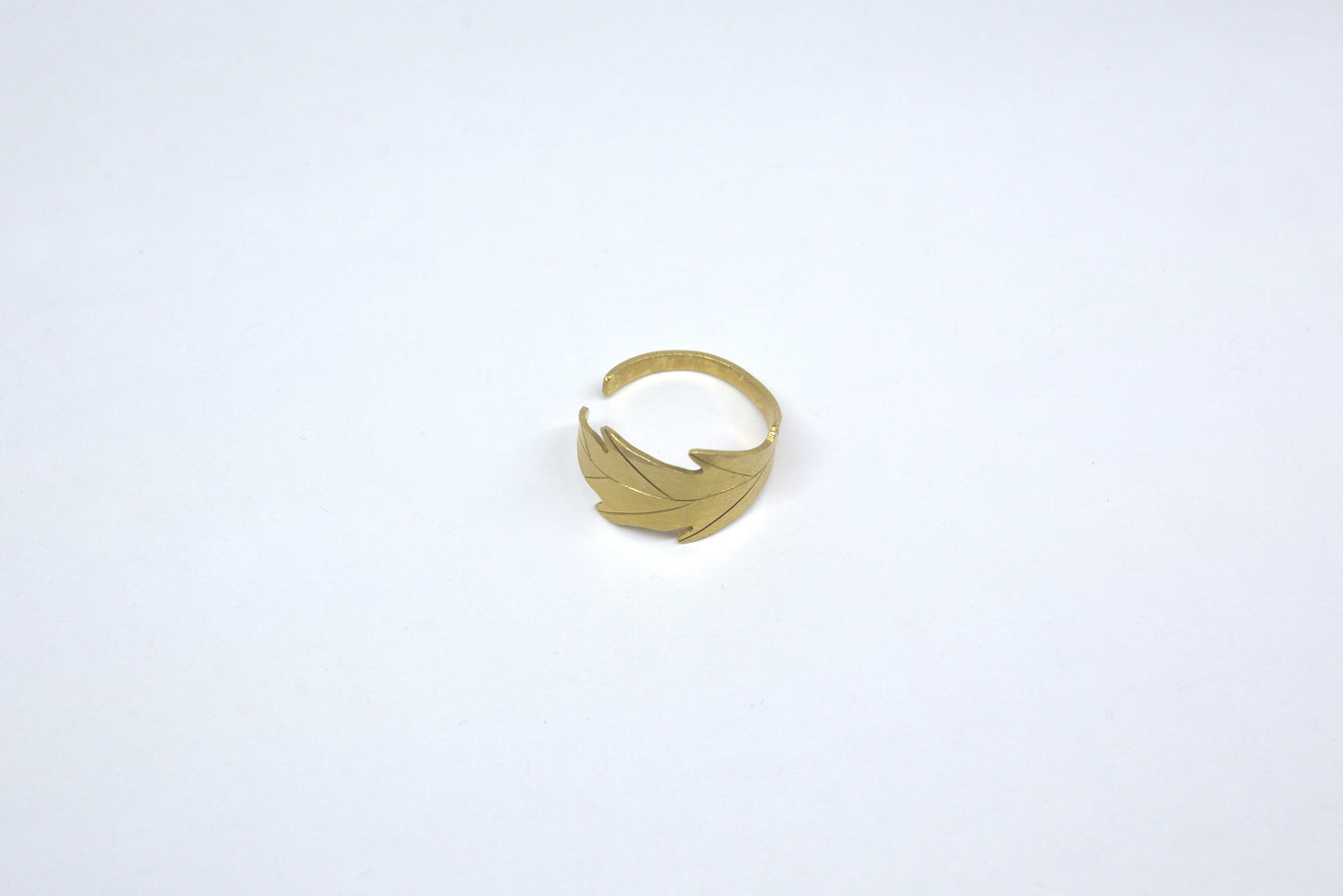 Brass Leaf Ring