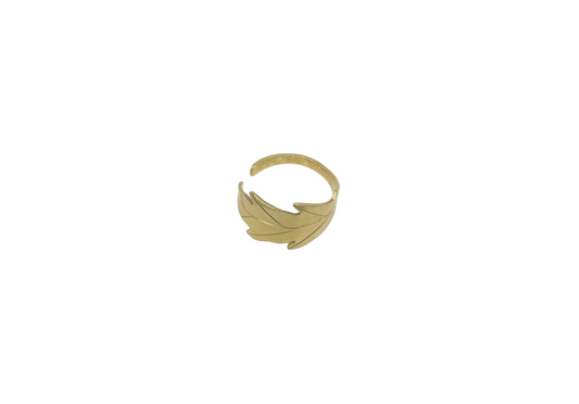 Brass Leaf Ring