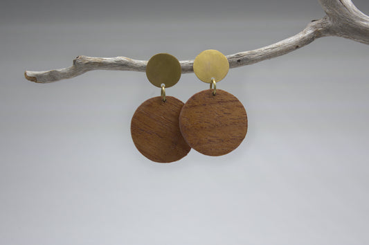 Wooden Pendant Earrings