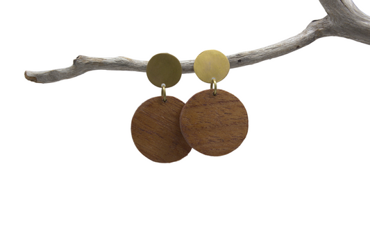 Wooden Pendant Earrings