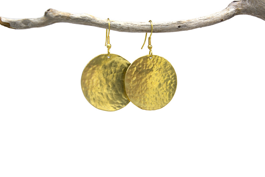 Small Brass Circle Earrings