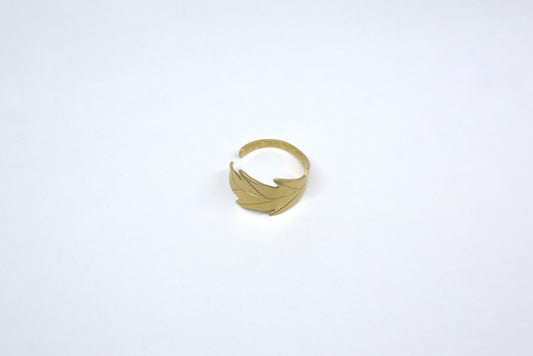 Brass Leaf Ring