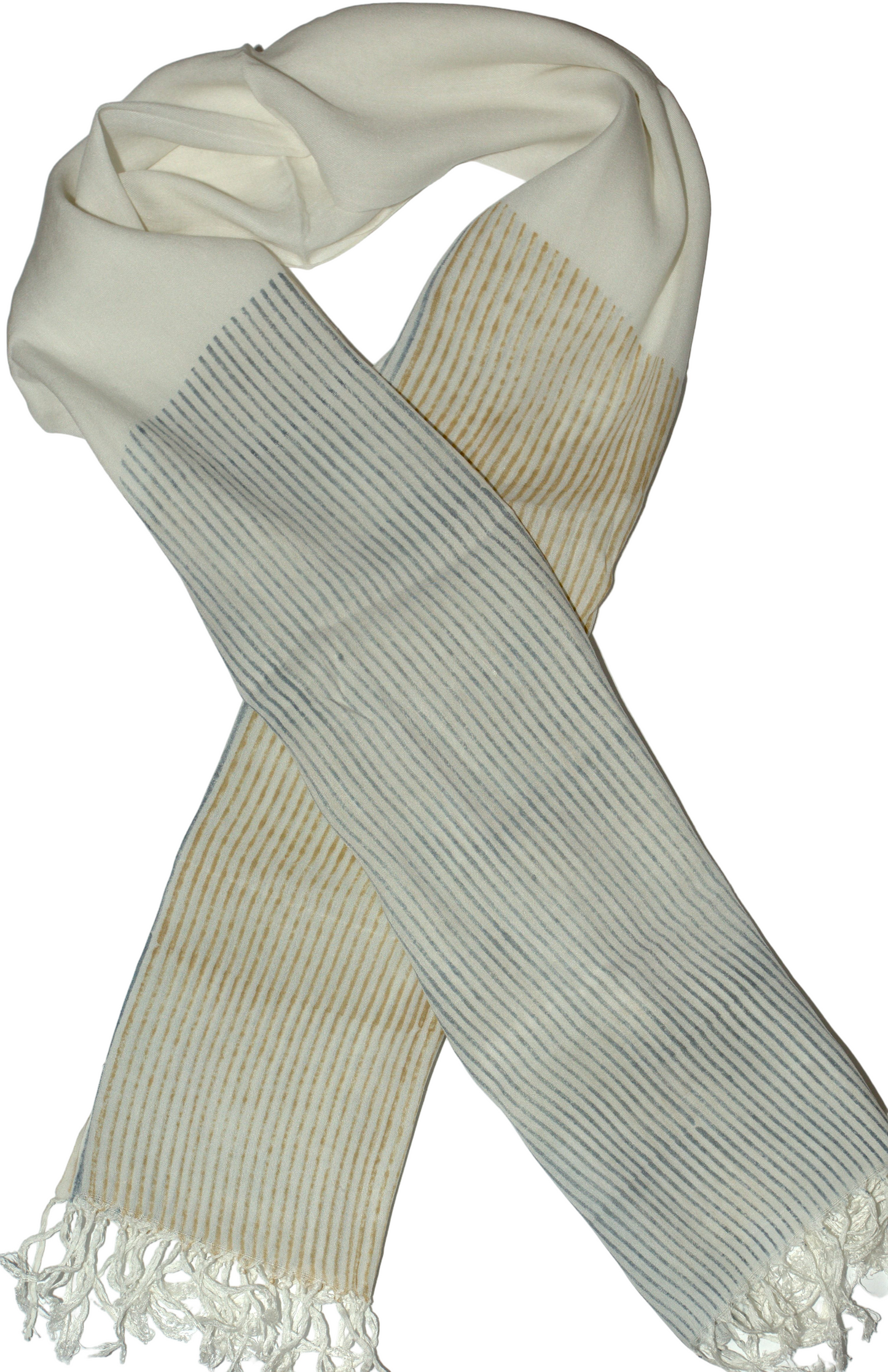 Indigo & Mustard Yellow Shawl